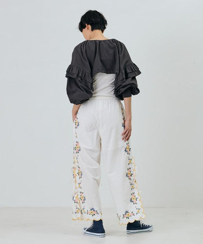 印度風 鏤空花邊 花刺繡 褲子