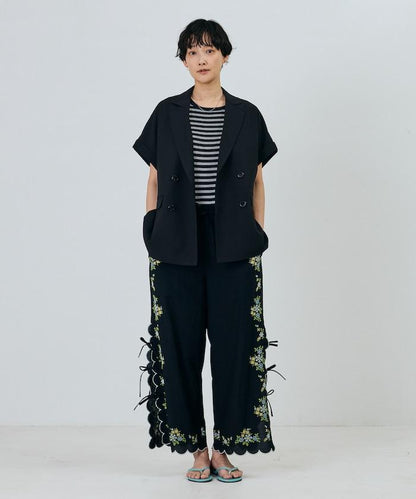 印度風 鏤空花邊 花刺繡 褲子