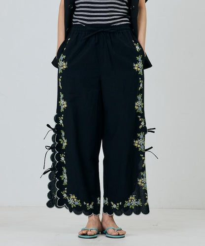 印度風 鏤空花邊 花刺繡 褲子