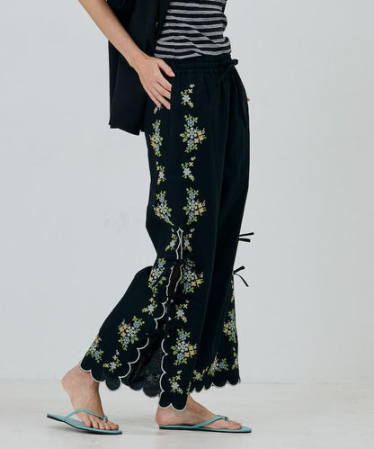 印度風 鏤空花邊 花刺繡 褲子