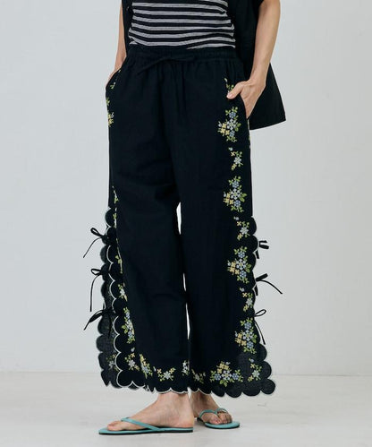 印度風 鏤空花邊 花刺繡 褲子