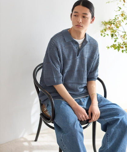 寬鬆版型 短袖 針織 POLO衫
