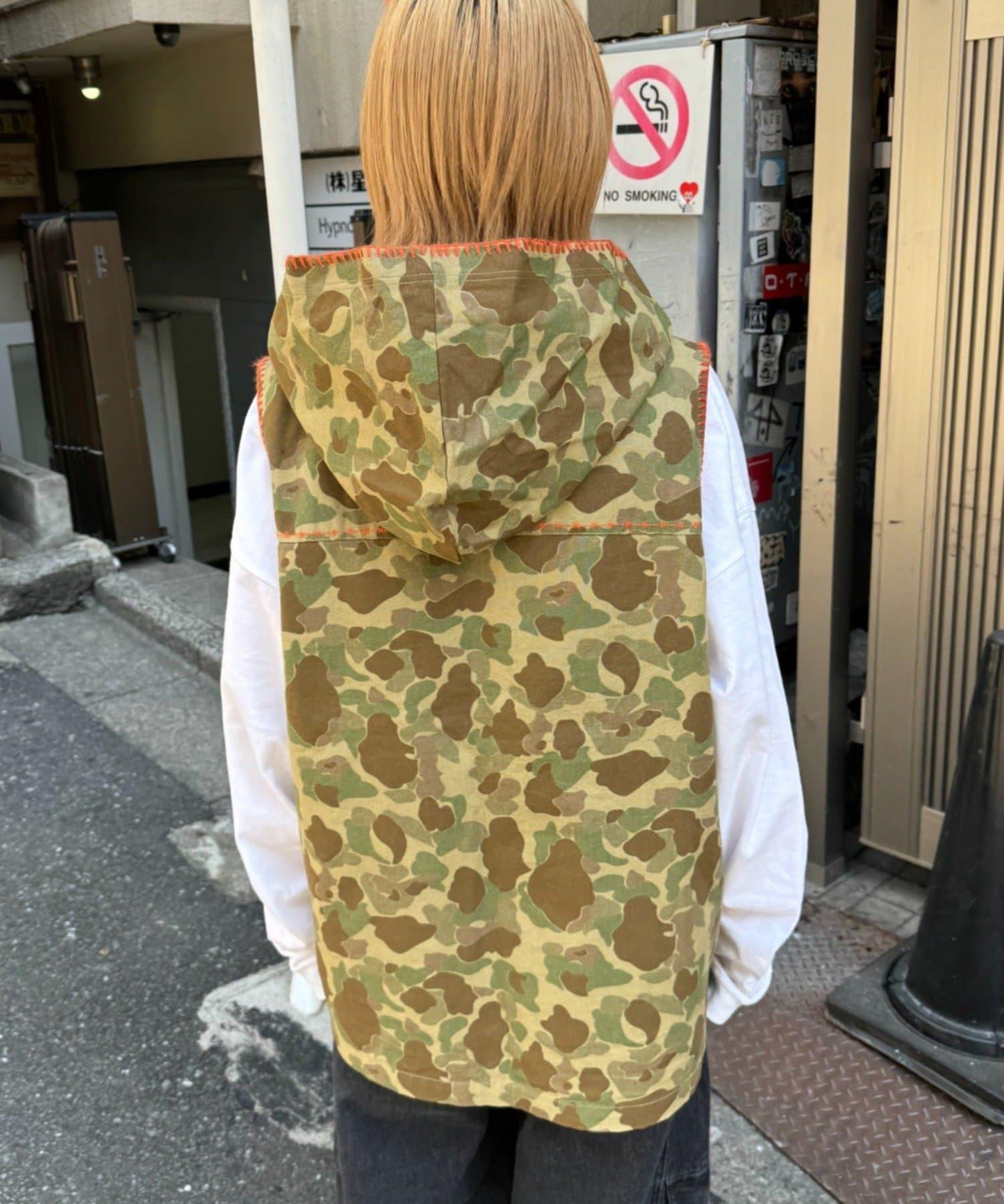 SOUNDS GOOOOD 迷彩圖案 手工縫線 連帽馬甲
