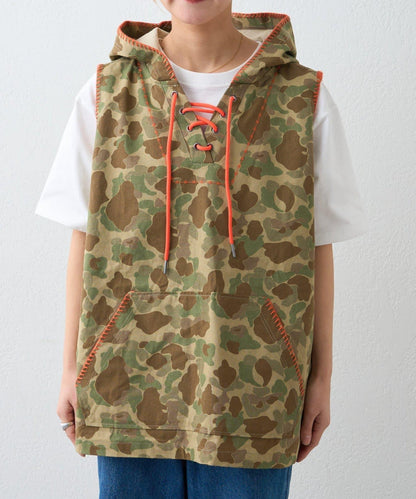 SOUNDS GOOOOD 迷彩圖案 手工縫線 連帽馬甲