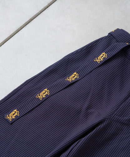 SOUNDS GOOOOD 條紋短款闊腿設計 附腰帶 闊腿褲