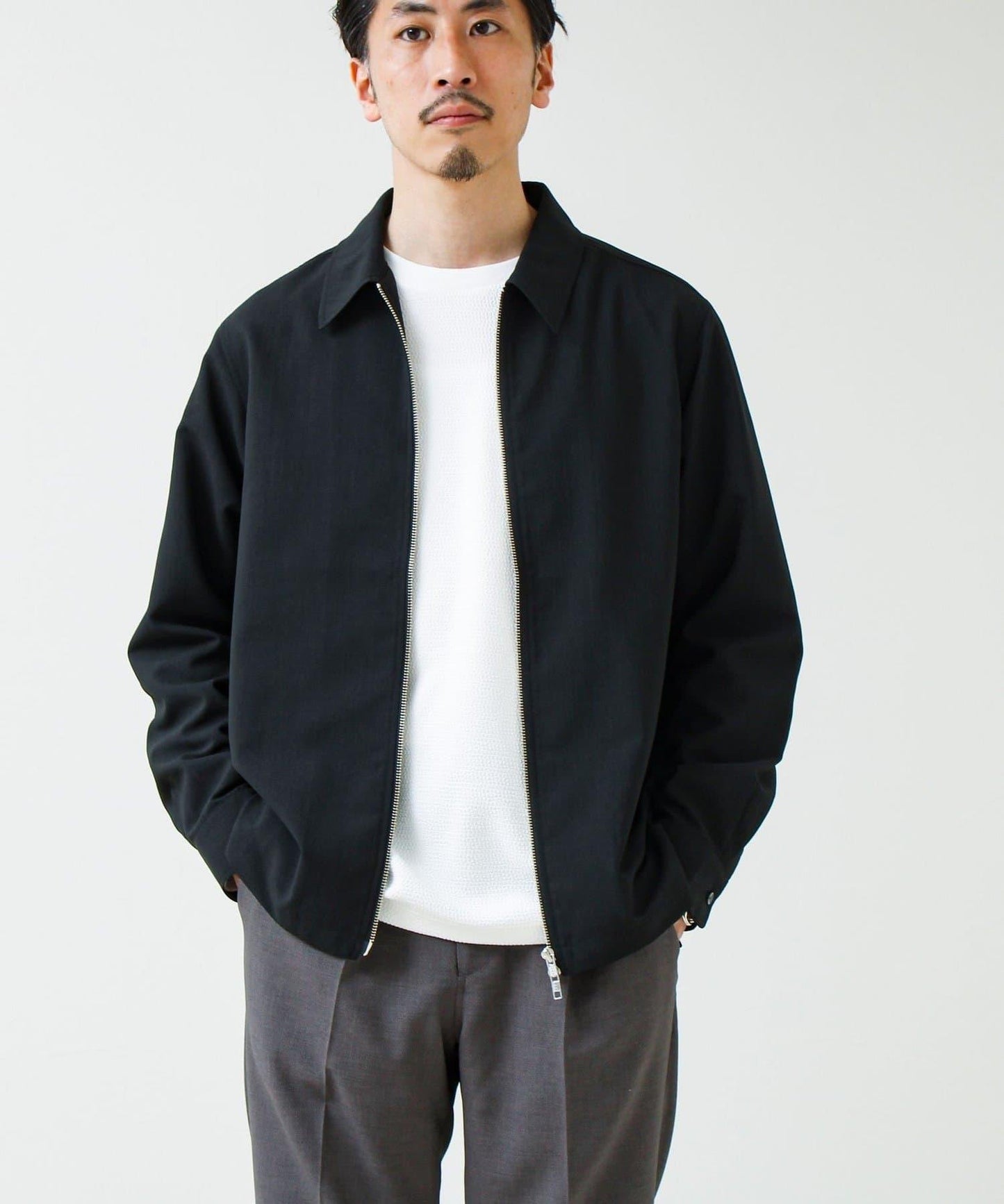 利落感舒適面料 Dry Poly Classy Zip拉鍊襯衫