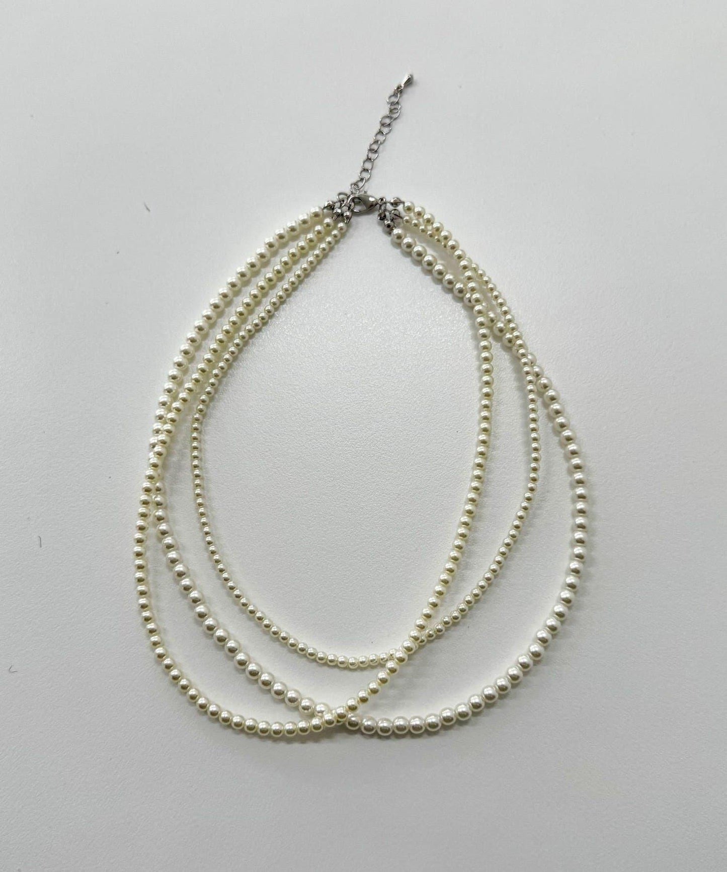 珍珠三連短款項鍊