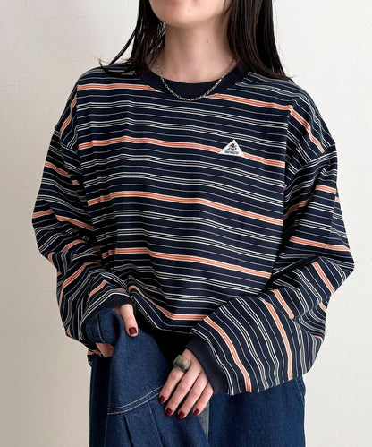 GEVACO/ゲバコ 條紋平紋基礎款長袖T恤