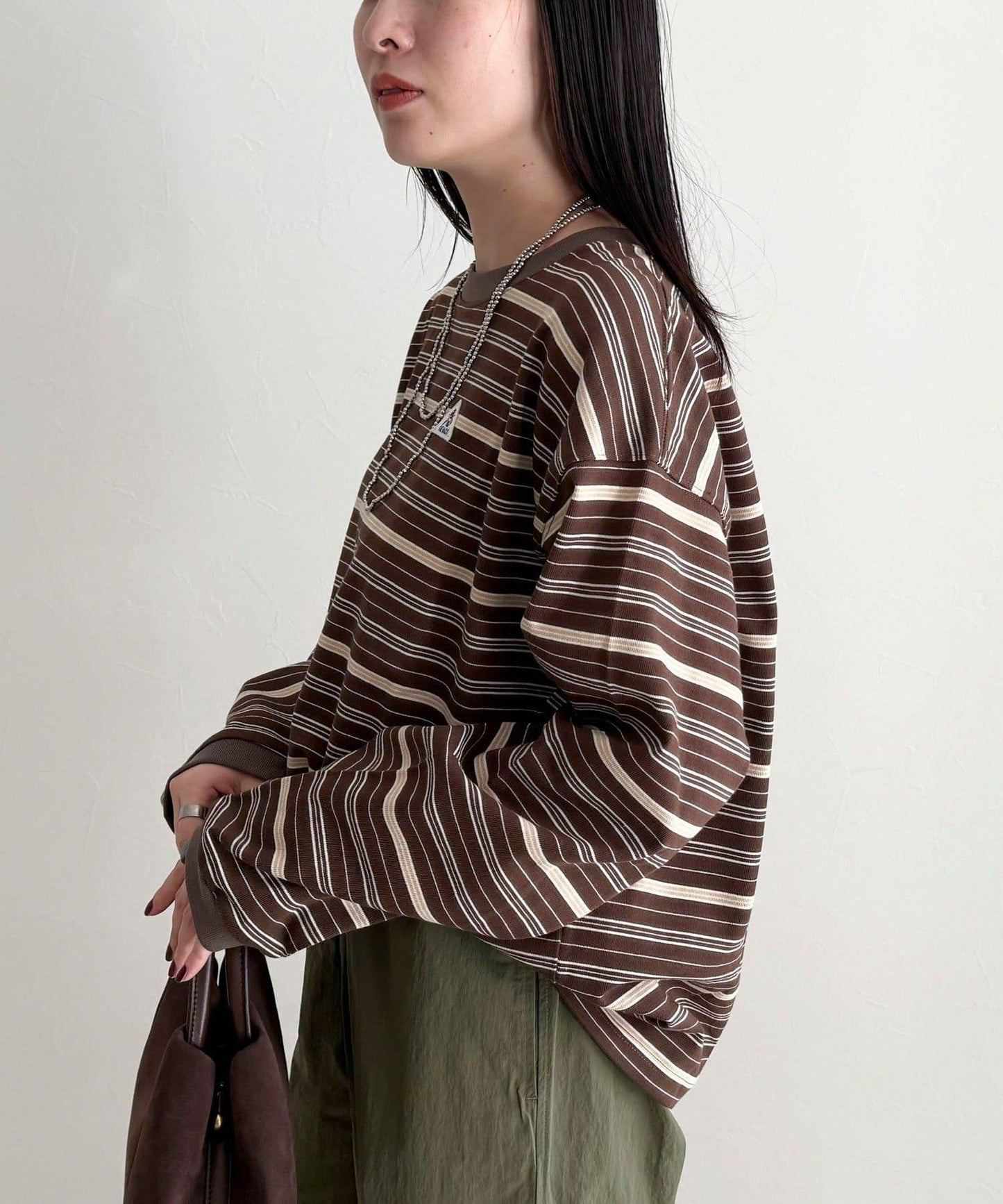 GEVACO/ゲバコ 條紋平紋基礎款長袖T恤