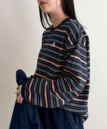 GEVACO/ゲバコ 條紋平紋基礎款長袖T恤