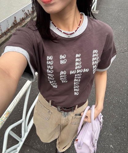 印花撞色領Logo T恤