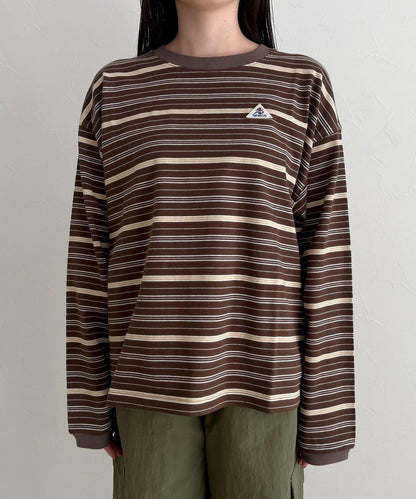 GEVACO/ゲバコ 條紋平紋基礎款長袖T恤