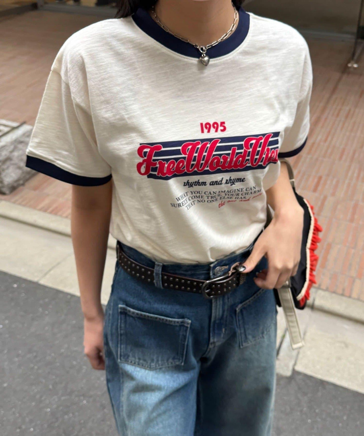 印花撞色領Logo T恤