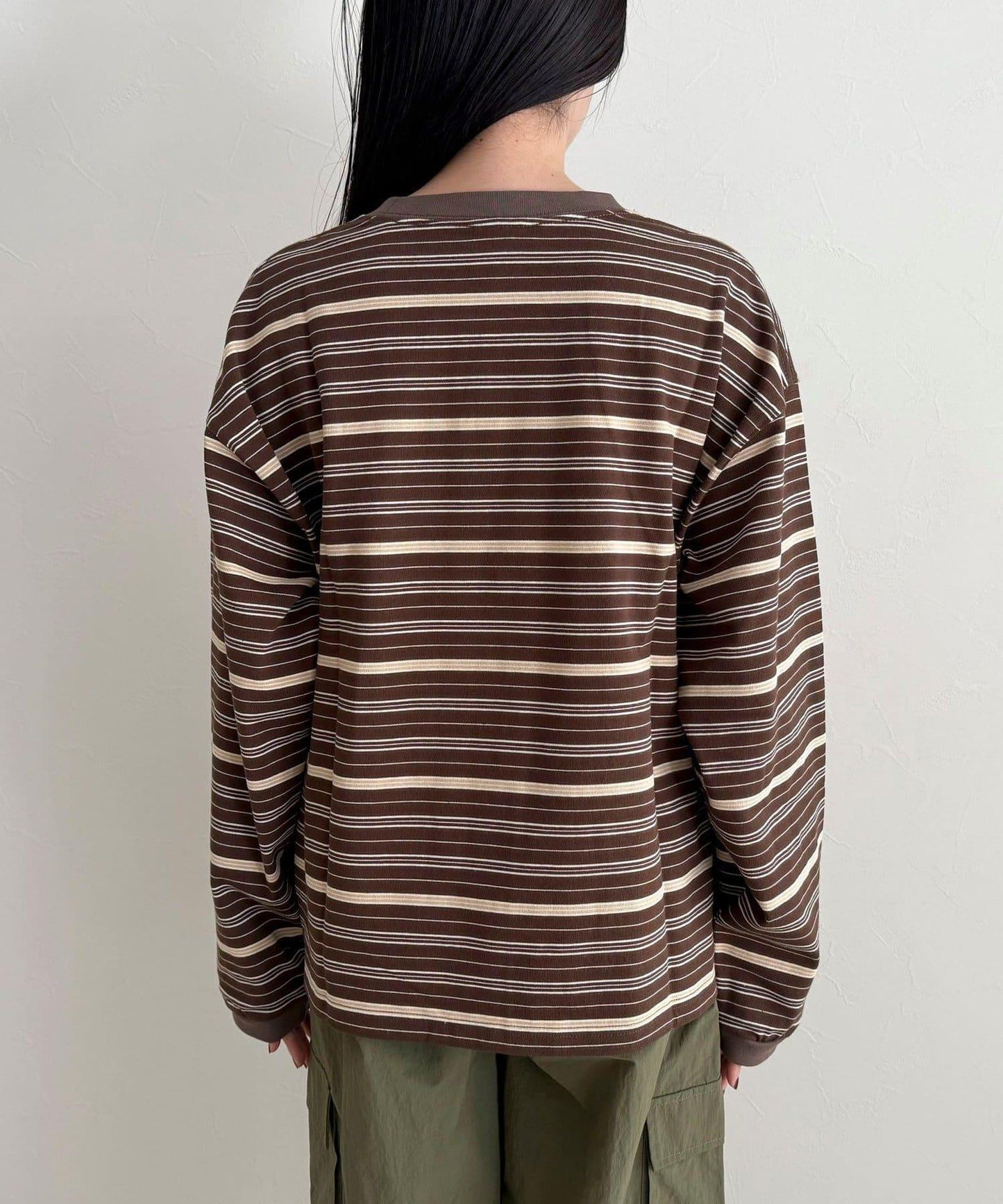 GEVACO/ゲバコ 條紋平紋基礎款長袖T恤