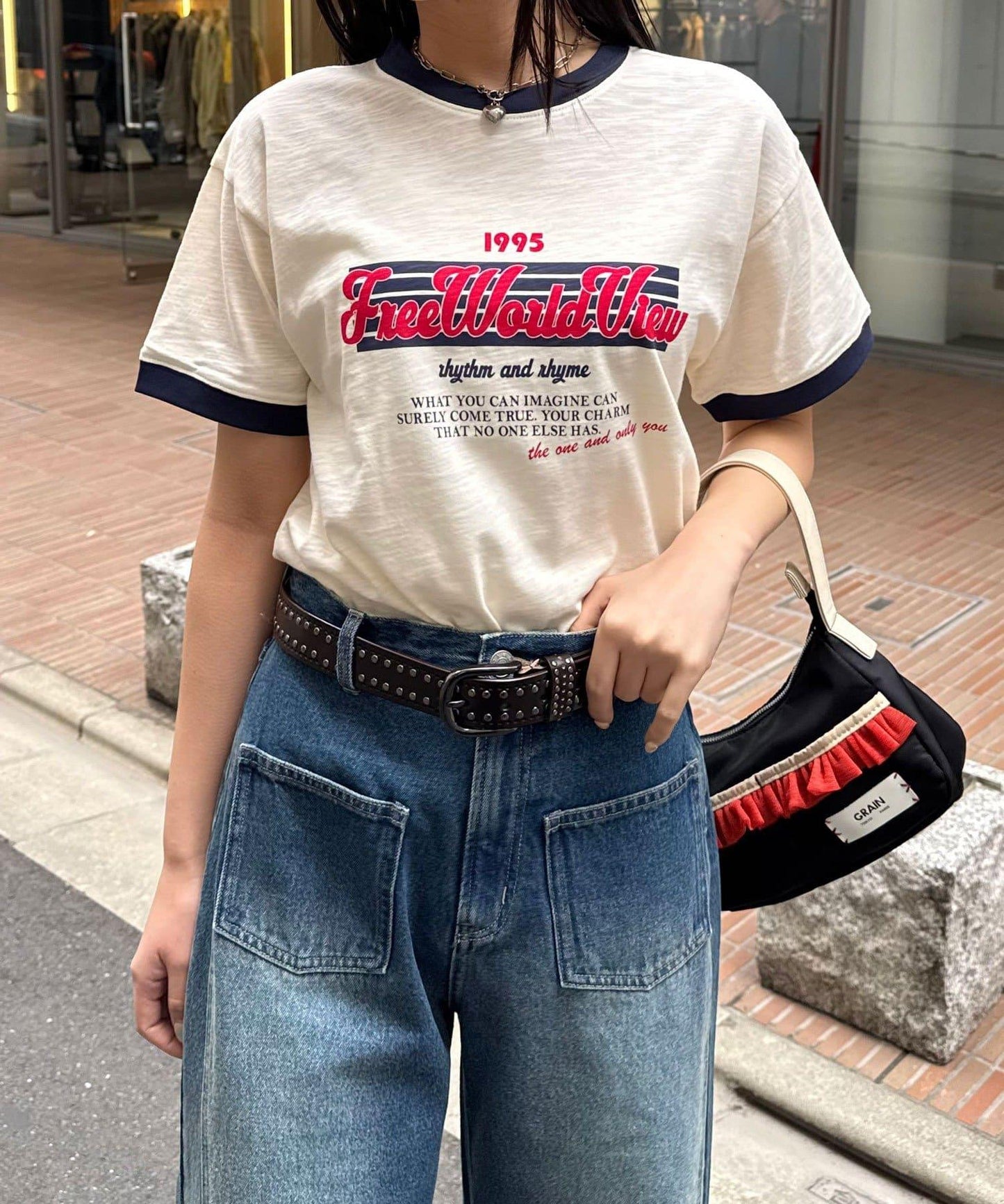 印花撞色領Logo T恤