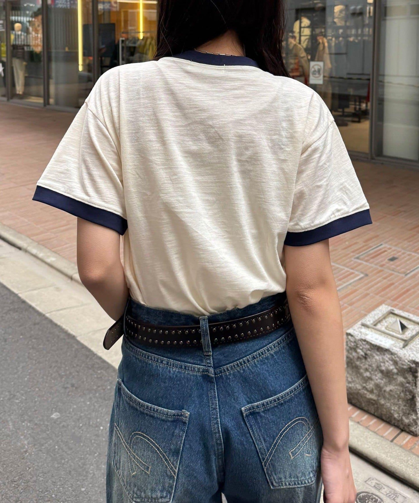 印花撞色領Logo T恤
