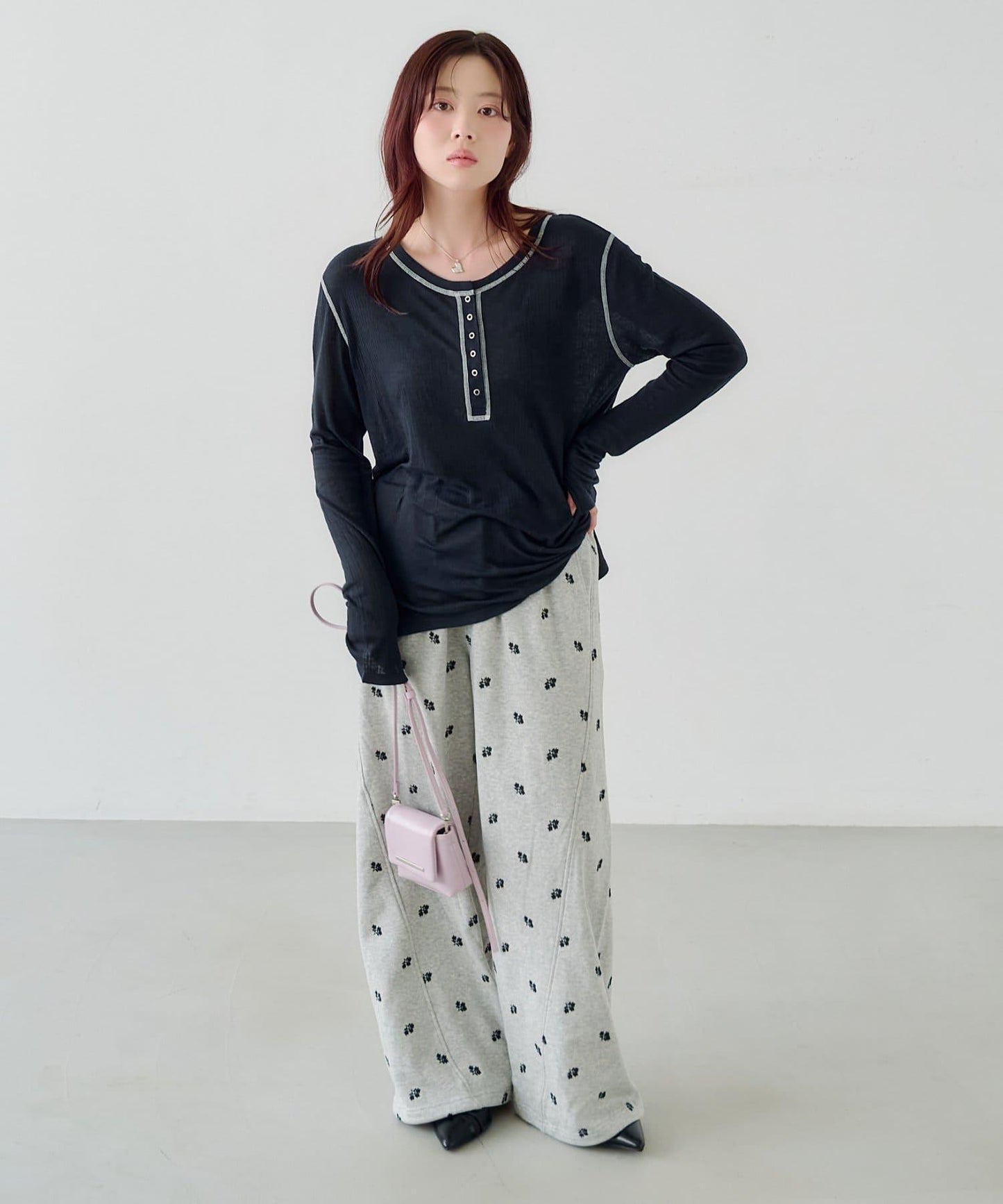 花朵刺繡 衛衣面料 衛褲