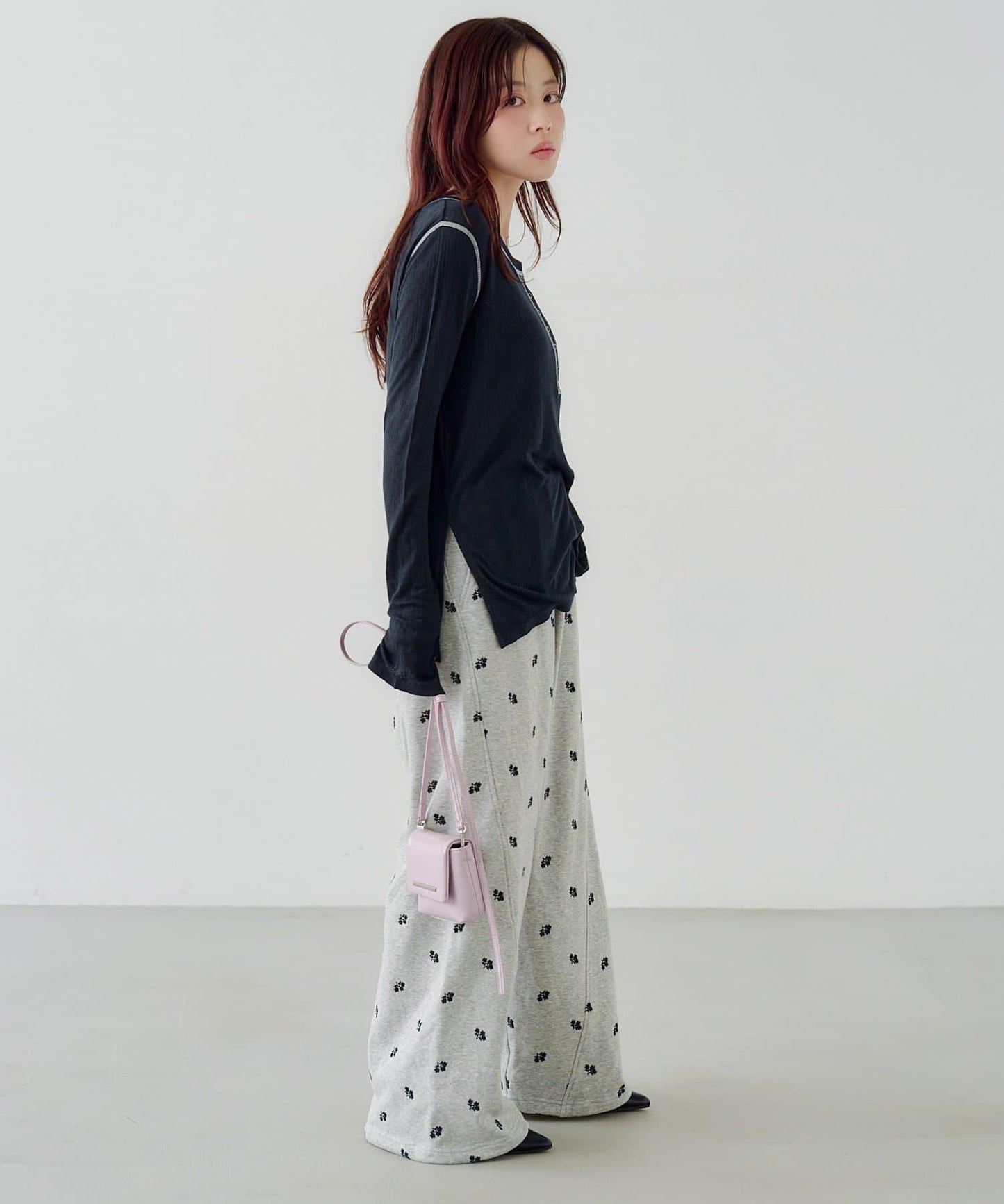 花朵刺繡 衛衣面料 衛褲