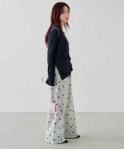 花朵刺繡 衛衣面料 衛褲