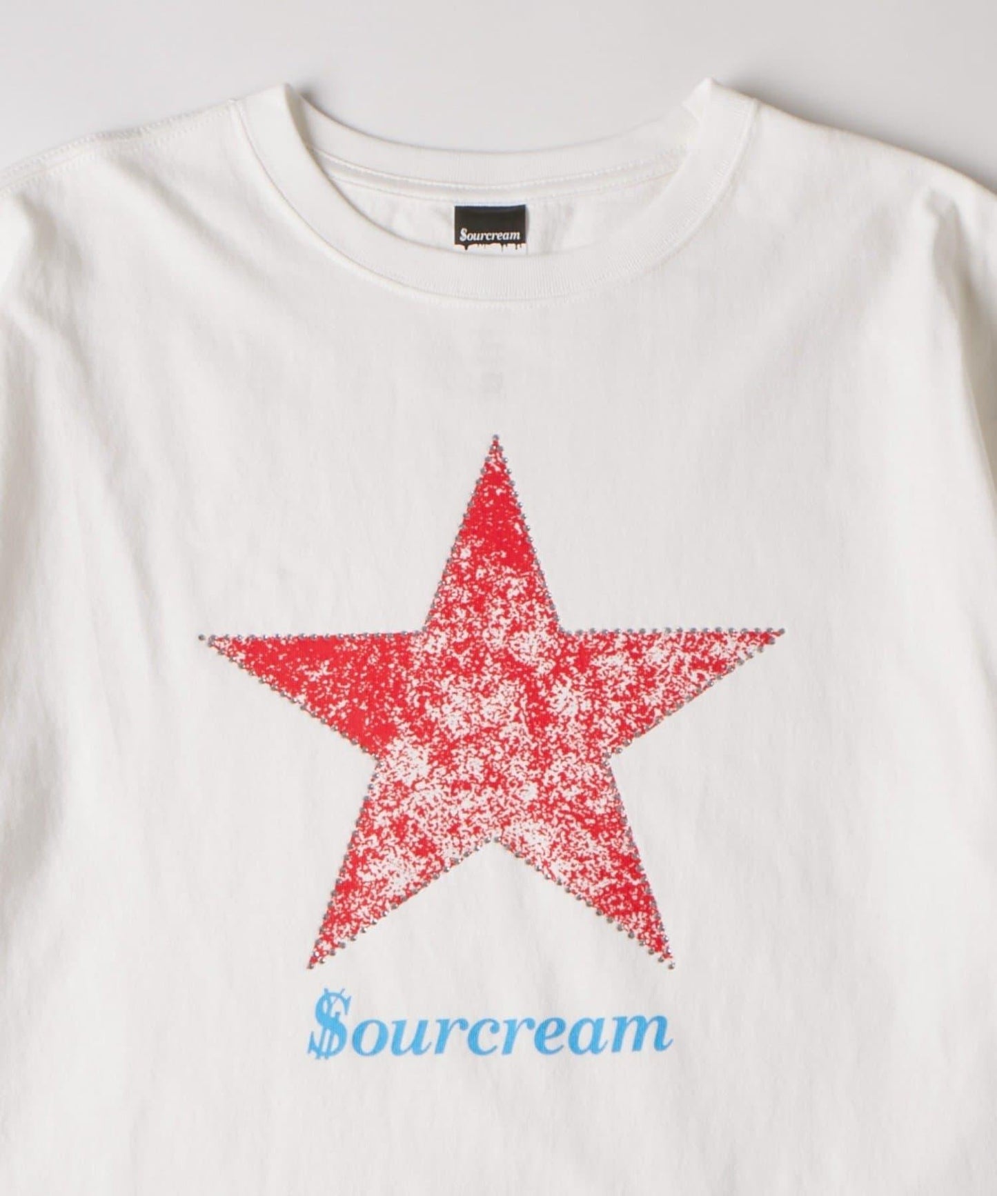 UNISEX Sourcream 水鑽星星圖案 T恤