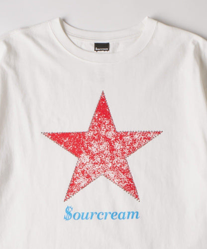 UNISEX Sourcream 水鑽星星圖案 T恤