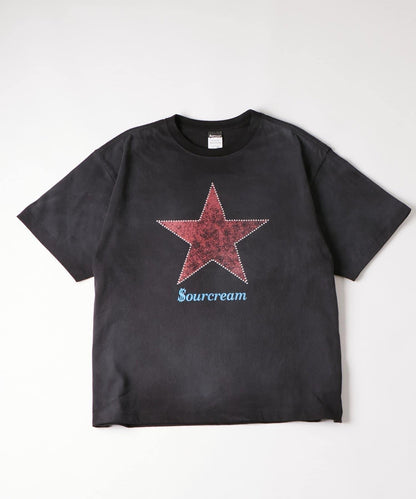 UNISEX Sourcream 水鑽星星圖案 T恤