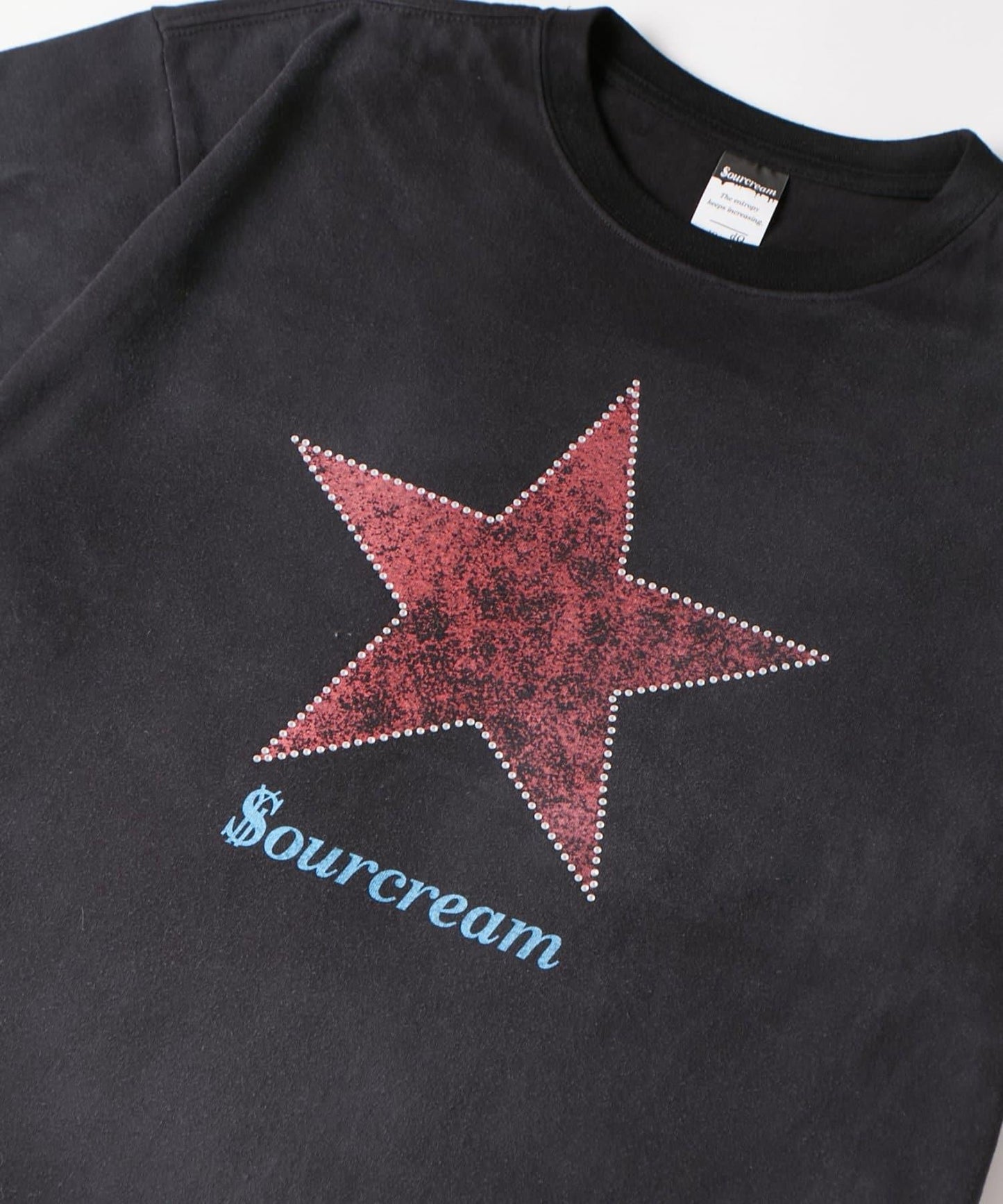 UNISEX Sourcream 水鑽星星圖案 T恤