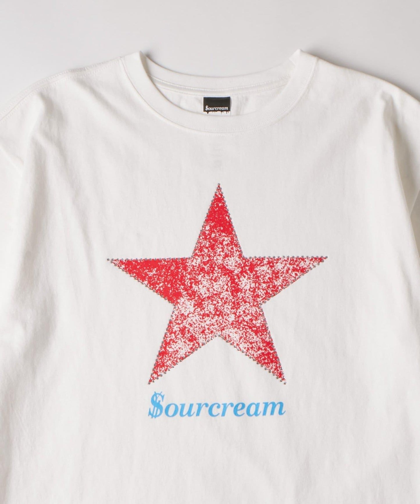 UNISEX Sourcream 水鑽星星圖案 T恤