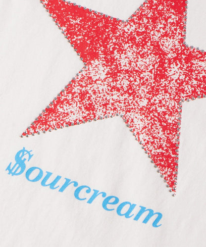 UNISEX Sourcream 水鑽星星圖案 T恤