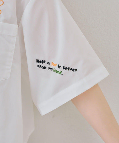 刺繡設計 短款 女式襯衫（OUTLET限定）
