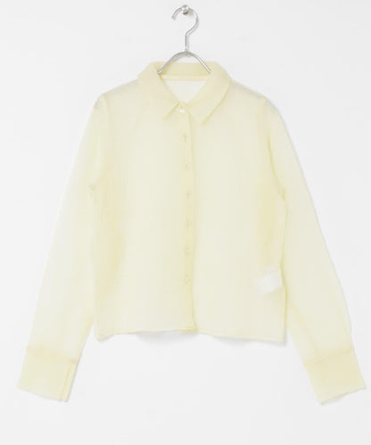 皺感透視襯衫
