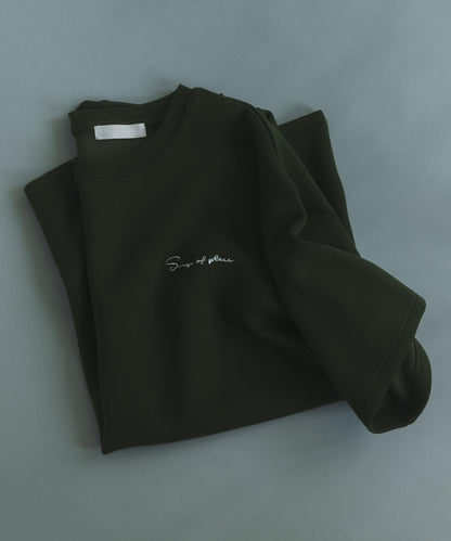 接觸涼感速幹 刺繡空氣層羅馬布 短袖T恤（部分色）