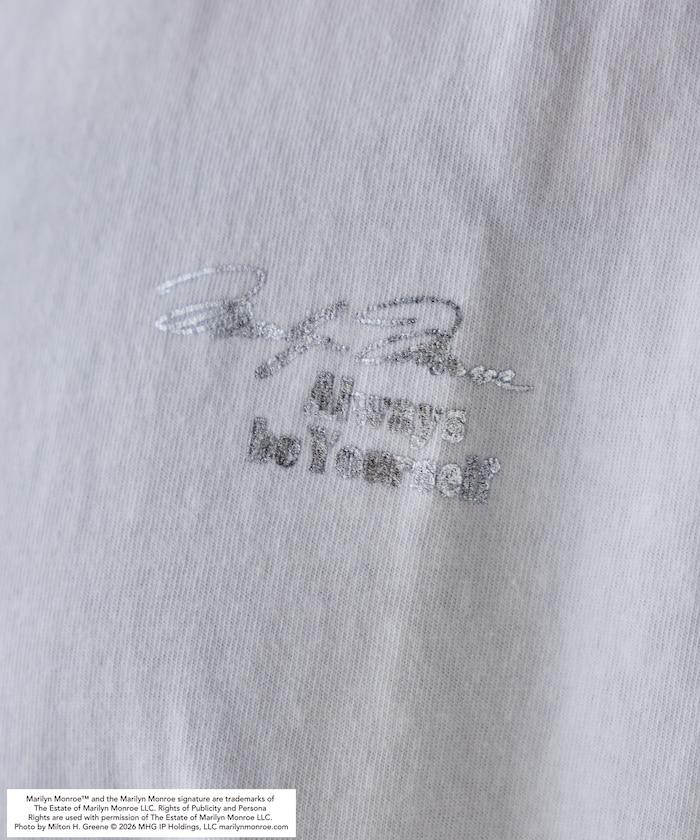 黑白 Marilyn・Monroe BURST SHOT 背部印花 短袖T恤