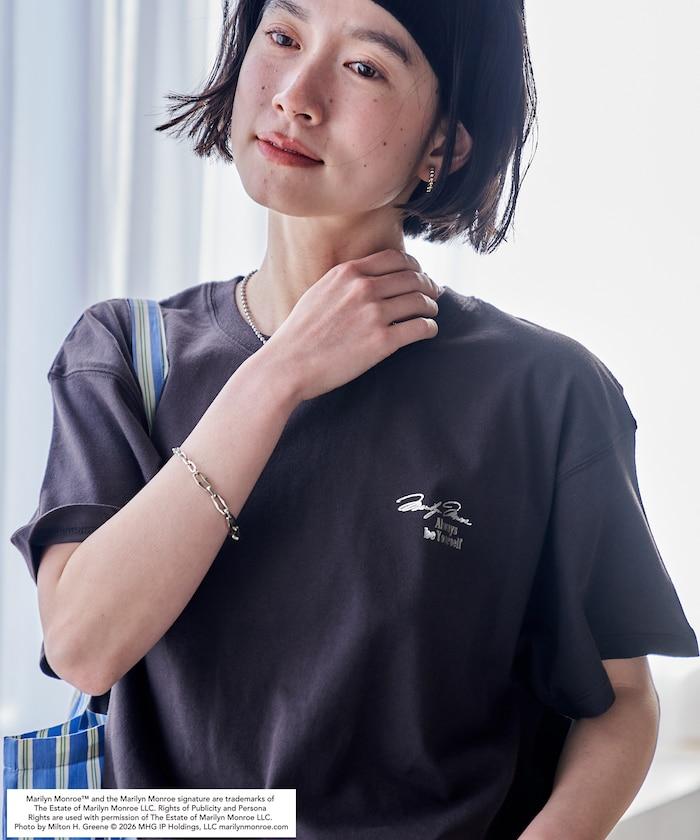 黑白 Marilyn・Monroe BURST SHOT 背部印花 短袖T恤