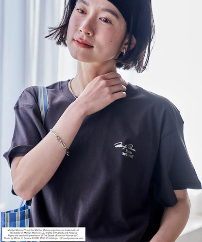 黑白 Marilyn・Monroe BURST SHOT 背部印花 短袖T恤