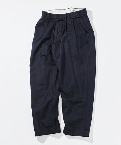 Cotton Linen 2 Tuck 斜紋褲