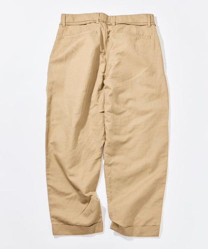 Cotton Linen 2 Tuck 斜紋褲