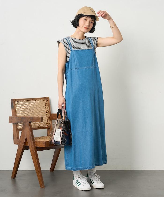 亞麻人造絲內搭套裝 吊帶連衣裙