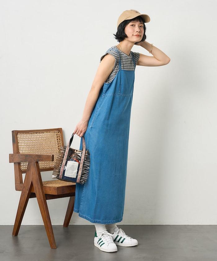 亞麻人造絲內搭套裝 吊帶連衣裙