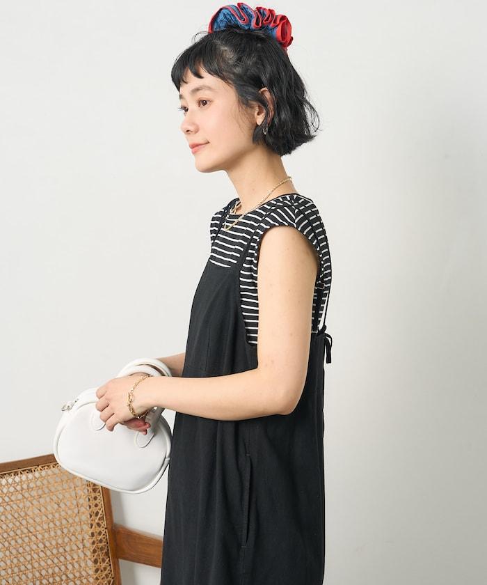 亞麻人造絲內搭套裝 吊帶連衣裙