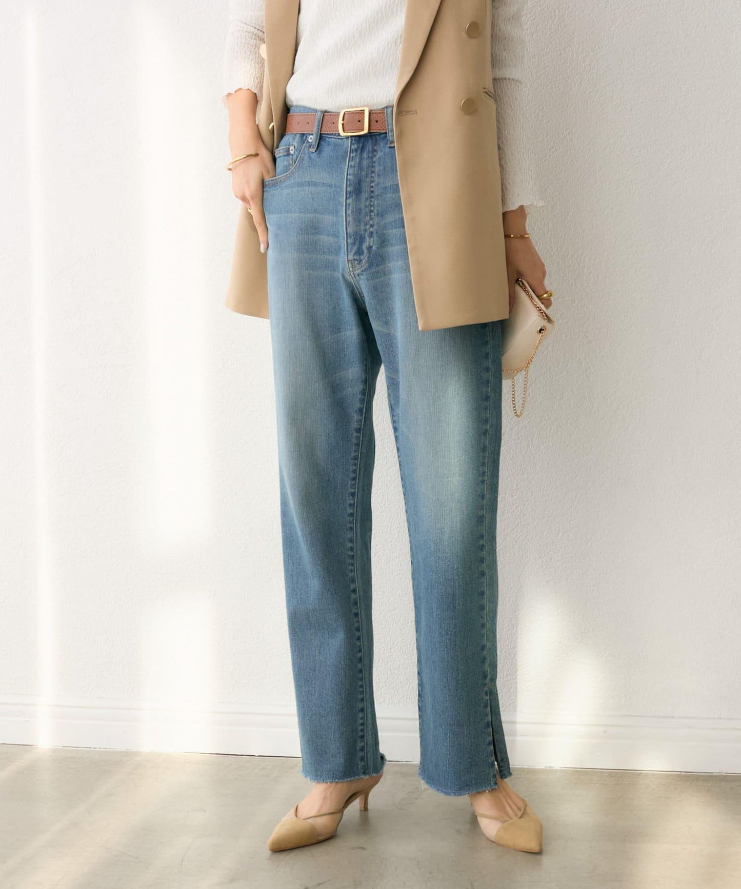 stretch slitDENIM 牛仔褲