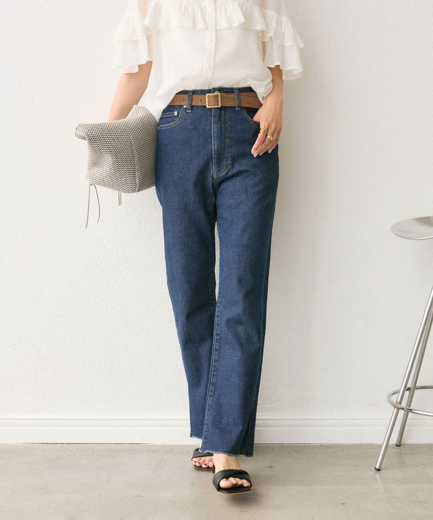 stretch slitDENIM 牛仔褲