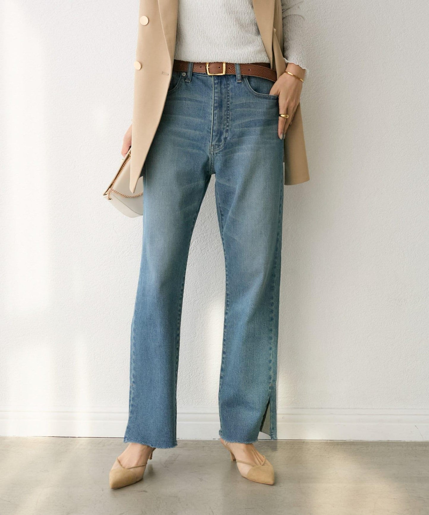 stretch slitDENIM 牛仔褲