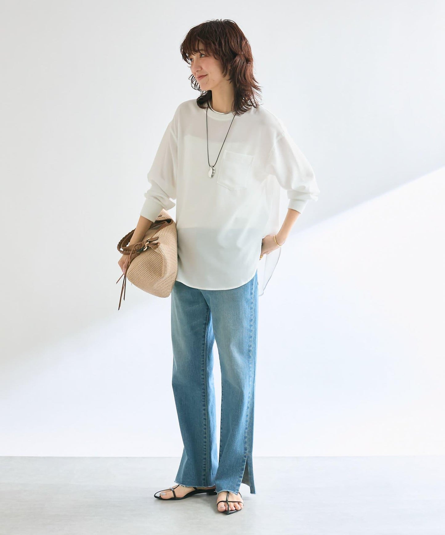 stretch slitDENIM 牛仔褲