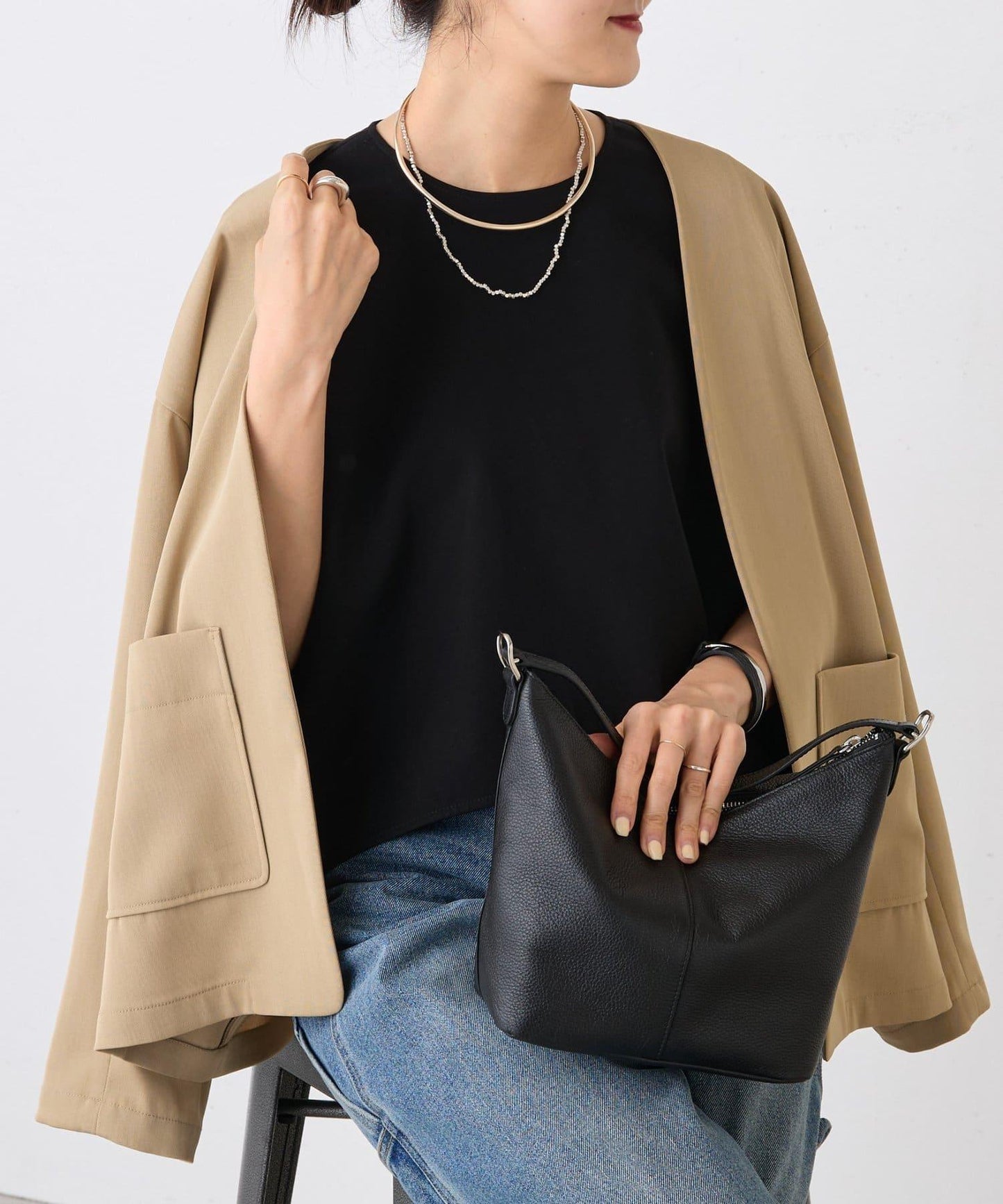 繭形法式設計襯衫