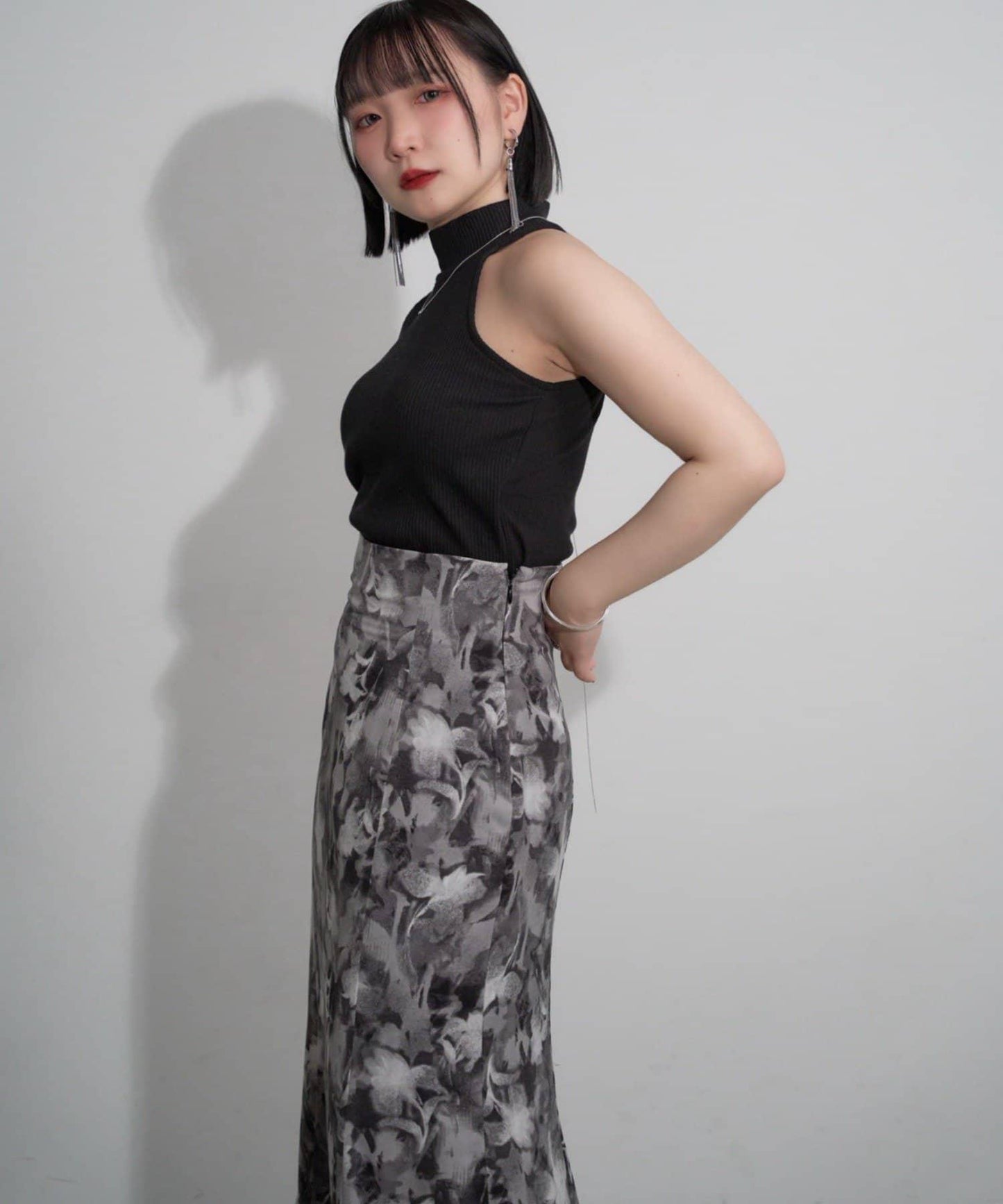 美人魚版型 藝術圖案 半身裙
