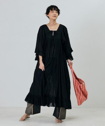 條紋布料單肩包