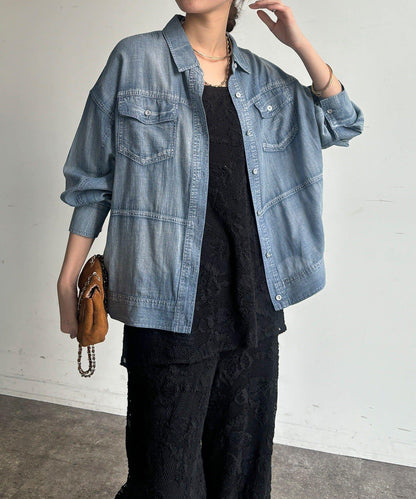 輕透牛仔襯衫夾克（網上）