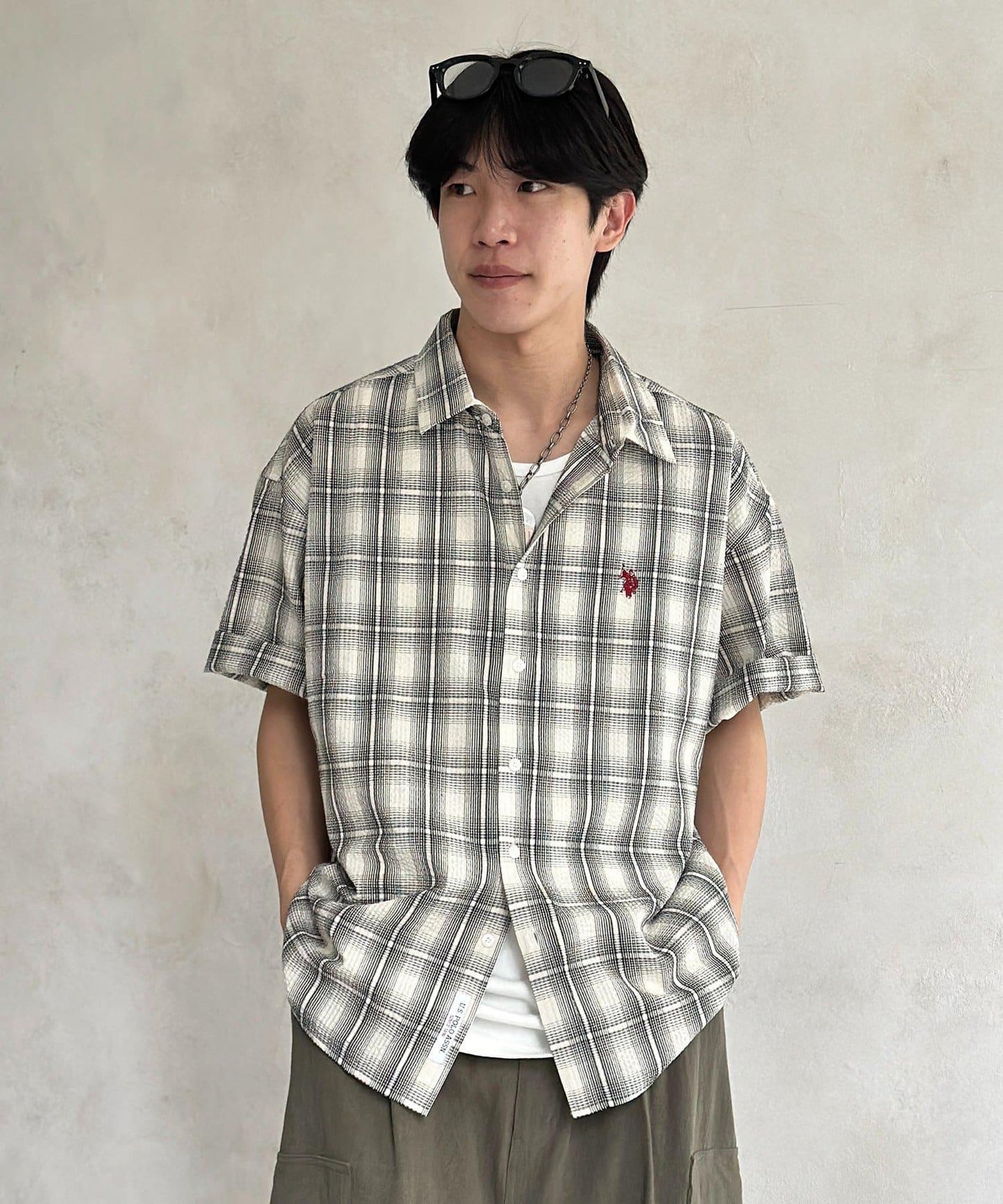 U.S. POLO ASSN. 泡泡紗短袖襯衫