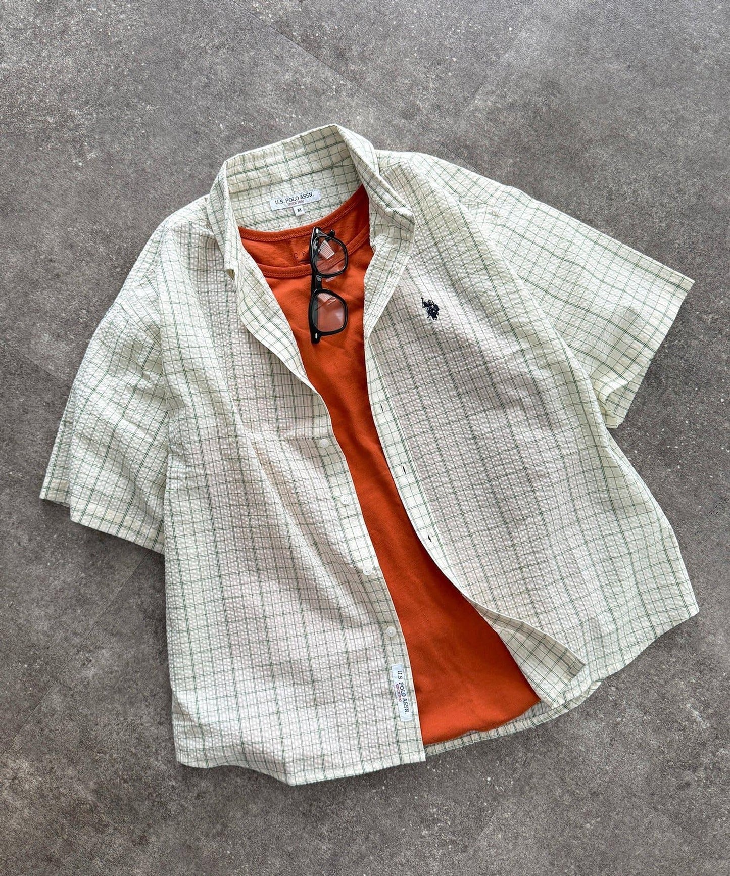 U.S. POLO ASSN. 泡泡紗短袖襯衫